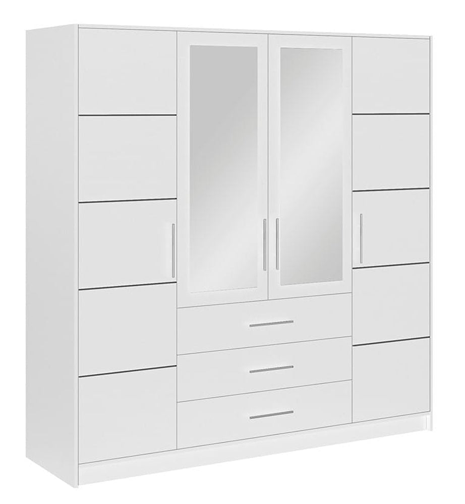 Bali D4 Hinged Door Wardrobe with Mirror 196cm (BALI-D4)