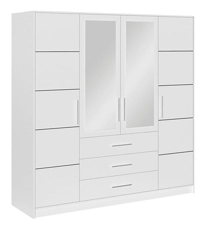 Bali D4 Hinged Door Wardrobe with Mirror 196cm (BALI-D4)