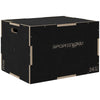 SPORTNOW Multi-Faceted Jump Box, Wooden Step Up Box, for Home, Gym, Exercise, 51/61/76cm- Black