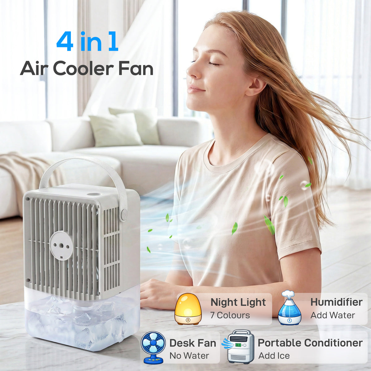 HOMCOM Portable Air Conditioner in White