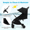 Lightweight Baby Stroller with Detachable Seat Cover-Black