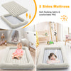 Inflatable Toddler Travel Bed with Electric Pump for Kids Room Bedroom-Grey
