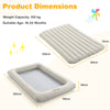 Inflatable Toddler Travel Bed with Electric Pump for Kids Room Bedroom-Grey