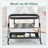Baby Bedside Crib with Mattress for Birth to 9kg-Grey