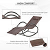 Outsunny Zero Gravity Rocking Lounge Chair Rattan Effect Patio Rocking Chair w/ Removable Pillow Recliner Seat Breathable Texteline - Brown