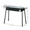 Outsunny Portable Charcoal BBQ Grill with Seasoning Baskets for Camping Picnic Hiking
