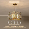 HOMCOM 72 Glass Crystallite Chandelier - Gold-Tone
