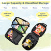 2 Pieces Kids Luggage Set with Wheels and Height Adjustable Handle-Blue