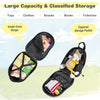 2 Pieces Kids Luggage Set with Wheels and Height Adjustable Handle-White & Black