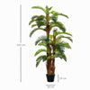 Outsunny Artificial Plant Tropical Fern in Pot, Fake Plants for Home Indoor Decor, 150cm, Green
