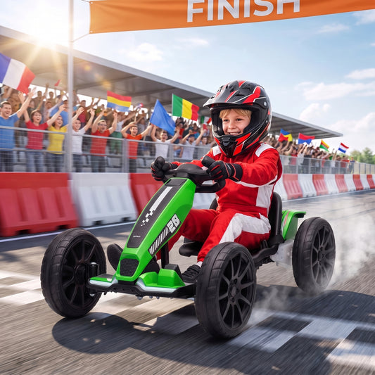 AIYAPLAY 12V Electric Go Kart in Green
