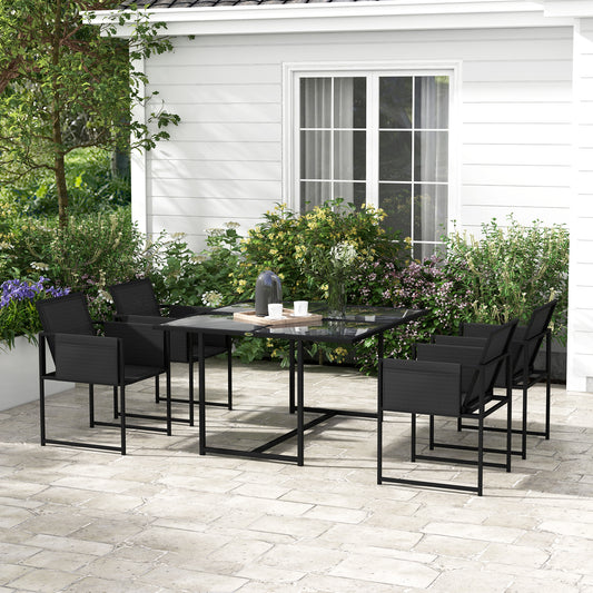 Outsunny 5 Piece Garden Dining Set in Black