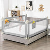145cm Height Adjustable Bed Rail with Storage Pocket and Safety Lock-Grey
