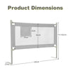 145cm Height Adjustable Bed Rail with Storage Pocket and Safety Lock-Grey