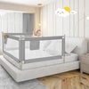 145cm Height Adjustable Bed Rail with Storage Pocket and Safety Lock-Grey