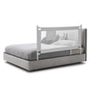 145cm Height Adjustable Bed Rail with Storage Pocket and Safety Lock-Grey
