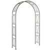 Outsunny Garden Arch, Arbour Trellis for Climbing Plants, Rose Arch for Wedding Garden Decoration, 155 x 40 x 246 cm, Black
