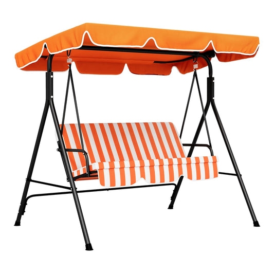 Outsunny 3 Seater Garden Swing Chair in Orange