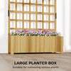 Outsunny Wooden Raised Planter with Trellis, Raised Bed for Garden with Lattice and Drainage Holes for Climbing Plants