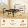 HOMCOM Double Minimalistic Metal Bed Frame - Black