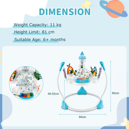 Baby Activity Center Baby Jumper and Bouncer with 6 Interactive Toys for Babies Age 6 Months +-Green