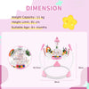 Baby Activity Center Baby Jumper and Bouncer with 6 Interactive Toys for Babies Age 6 Months +-Light Pink