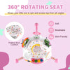 Baby Activity Center Baby Jumper and Bouncer with 6 Interactive Toys for Babies Age 6 Months +-Light Pink