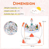 Baby Activity Center Baby Jumper and Bouncer with 6 Interactive Toys for Babies Age 6 Months +-Orange