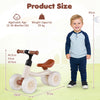 Baby Balance Bike No Pedal Toddler Balance Bike with Adjustable Handlebar and Seat-white