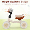 Baby Balance Bike No Pedal Toddler Balance Bike with Adjustable Handlebar and Seat-white