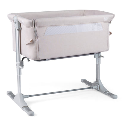 Baby Bassinet Crib Bedside Sleeper with Adjustable Height-Beige