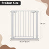 Baby Gate for Stairs Pressure Mounted Auto-Close Door Gate-White