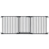Baby Gate for Stairs Doorways 3-Panel Hardware-Mounted Safety Pet Gate-Black