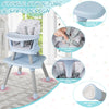 6-in-1 Baby High Chair with 5-Point Harness and Removable Tray-Blue