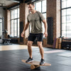 Balance Board Trainer for Adults Wooden Balancing Board with Cork Roller and Storage Rack to Exercise-Natural