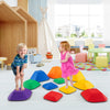 11 Pieces Kids Stepping Stone Toddler Balance Blocks with Full Non-Slip Rim-Multicolor