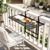 Balcony Railing Table Large Metal Folding Bar Table with Adjustable Height