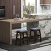 Bar Stool Set of 4 with Padded Seat and Rubber Wood Legs-Brown