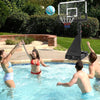 Basketball Hoop System with 44 Inch Shatterproof Backboard and Basketball Rebounder