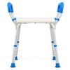 Bath Chair Shower Bench with Detachable Padded Arms-Blue