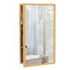 Bathroom Wall Cabinet Bamboo Medicine Cabinet with Mirror-Natural