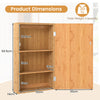 Bathroom Wall Cabinet Bamboo Medicine Cabinet with Mirror-Natural
