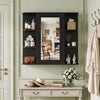 Bathroom Wall Cabinet with Mirror 3 Internal Shelves-Black
