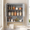 Bathroom Wall Cabinet with Open Shelves and Adjustable Shelf-Grey