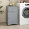 Bathroom Cabinet Floor Organizer with Single Door and Drawer-Grey
