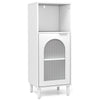 Bathroom Floor Cabinet with Adjustable Shelf for Hallway Living Room-White
