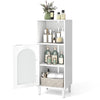 Bathroom Floor Cabinet with Adjustable Shelf for Hallway Living Room-White