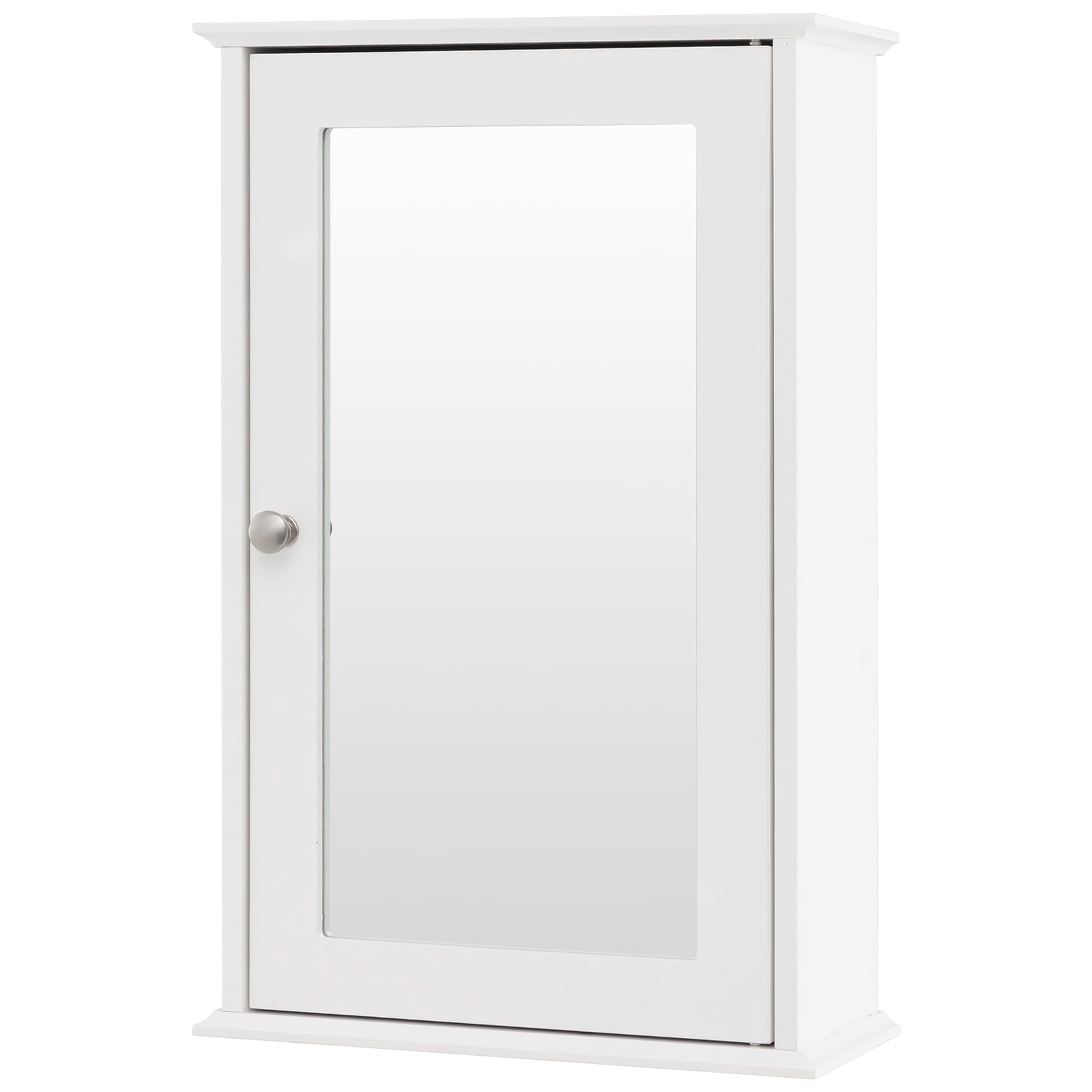 Bathroom Medicine Cabinet with Mirror and Adjustable Shelf-White