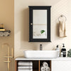 Bathroom Medicine Cabinet with Mirror and Adjustable Shelf-Black