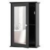 Bathroom Medicine Cabinet with Mirror and Adjustable Shelf-Black